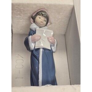 Porcelain Sculpture - The Christmas Caroler by Lladró